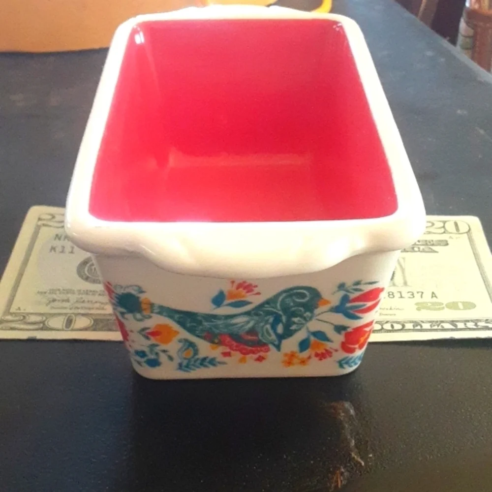 Floral Bird Design Ceramic Dish The Pioneer Woman